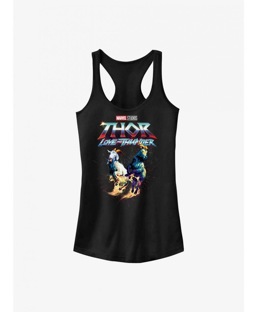 Special Marvel Thor: Love and Thunder Fire Goats Girls Tank $7.97 Tanks