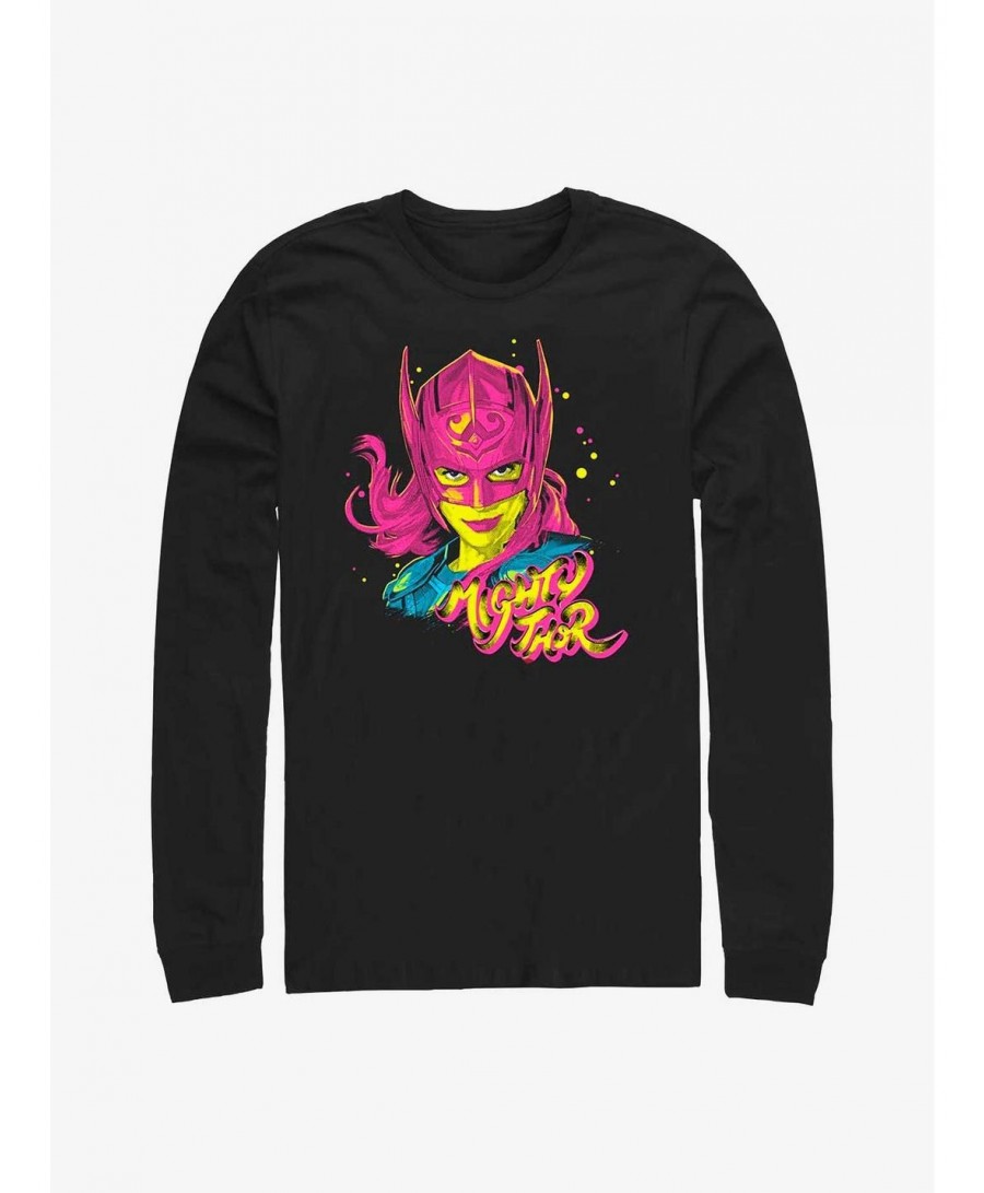 Value Item Marvel Thor: Love And Thunder Pop Art Thor Long Sleeve T-Shirt $11.84 T-Shirts