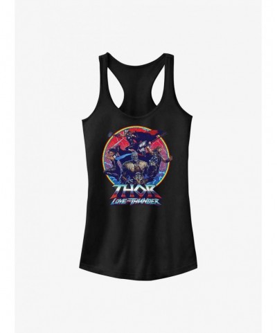 Flash Sale Marvel Thor: Love and Thunder Group Emblem Girls Tank $8.17 Tanks