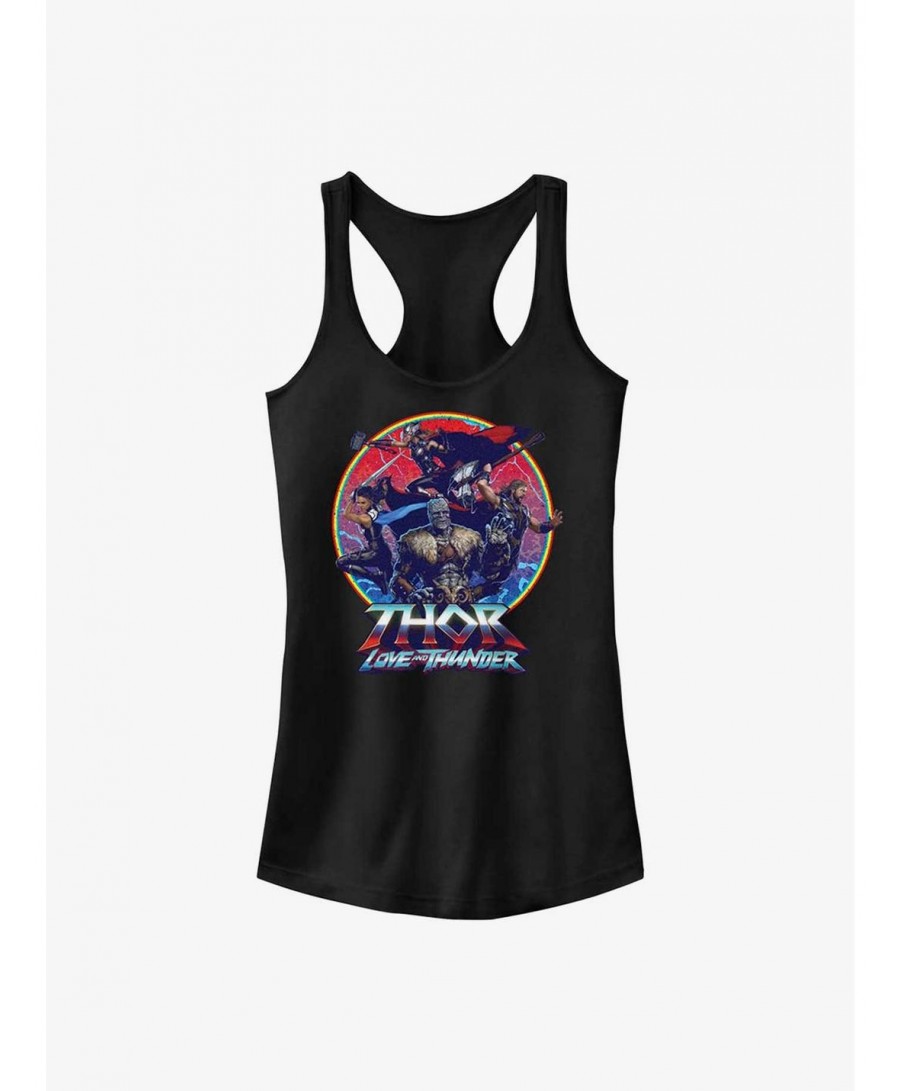 Flash Sale Marvel Thor: Love and Thunder Group Emblem Girls Tank $8.17 Tanks