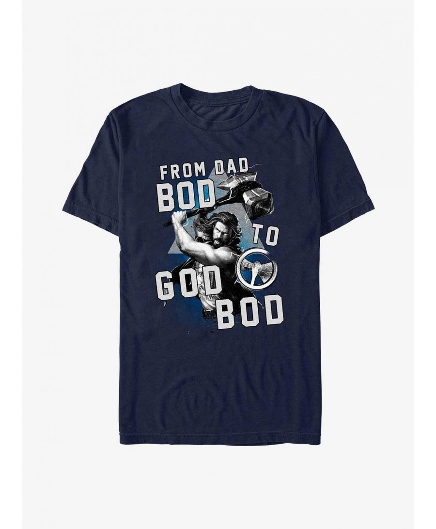 Absolute Discount Marvel Thor: Love and Thunder From Dad Bod To God Bod T-Shirt $5.59 T-Shirts