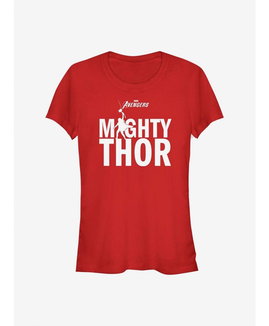 Big Sale Marvel Thor Mighty Thor Girls T-Shirt $6.31 T-Shirts