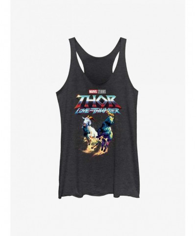 Limited Time Special Marvel Thor: Love And Thunder Rainbow Goats Girl's Tank $6.46 Tanks