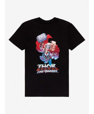 Exclusive Price Marvel Thor: Love And Thunder Mighty Thor Boyfriend Fit Girls T-Shirt $3.36 T-Shirts