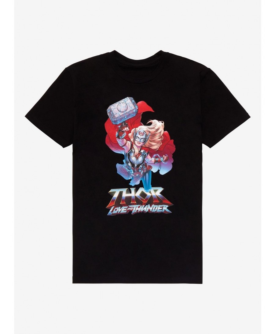 Exclusive Price Marvel Thor: Love And Thunder Mighty Thor Boyfriend Fit Girls T-Shirt $3.36 T-Shirts