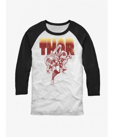 Sale Item Marvel Thor Retro Thor Raglan T-Shirt $8.96 T-Shirts