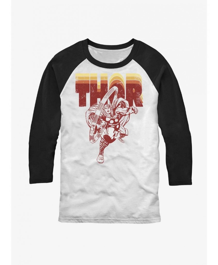 Sale Item Marvel Thor Retro Thor Raglan T-Shirt $8.96 T-Shirts