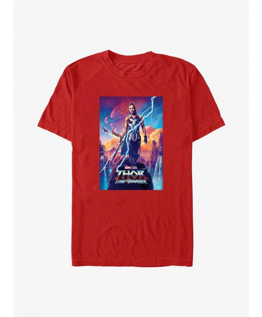 Value for Money Marvel Thor: Love and Thunder Valkyrie Movie Poster T-Shirt $7.45 T-Shirts