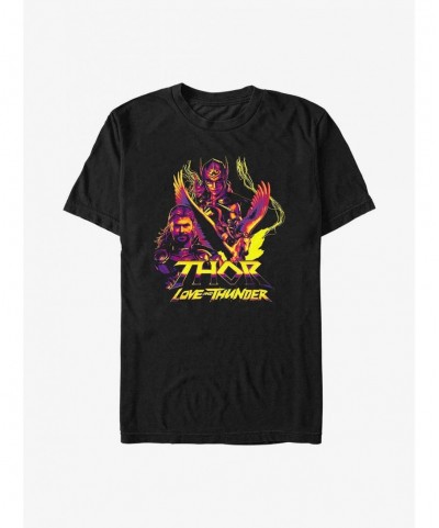 Value for Money Marvel Thor: Love And Thunder Character Pyramid T-Shirt $6.68 T-Shirts