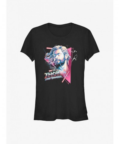 Absolute Discount Marvel Thor: Love and Thunder Triangle God Girls T-Shirt $5.66 T-Shirts