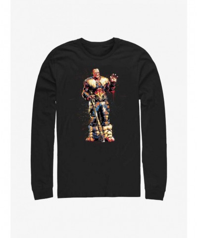 High Quality Marvel Thor: Love And Thunder Splatter Paint Long Sleeve T-Shirt $11.32 T-Shirts