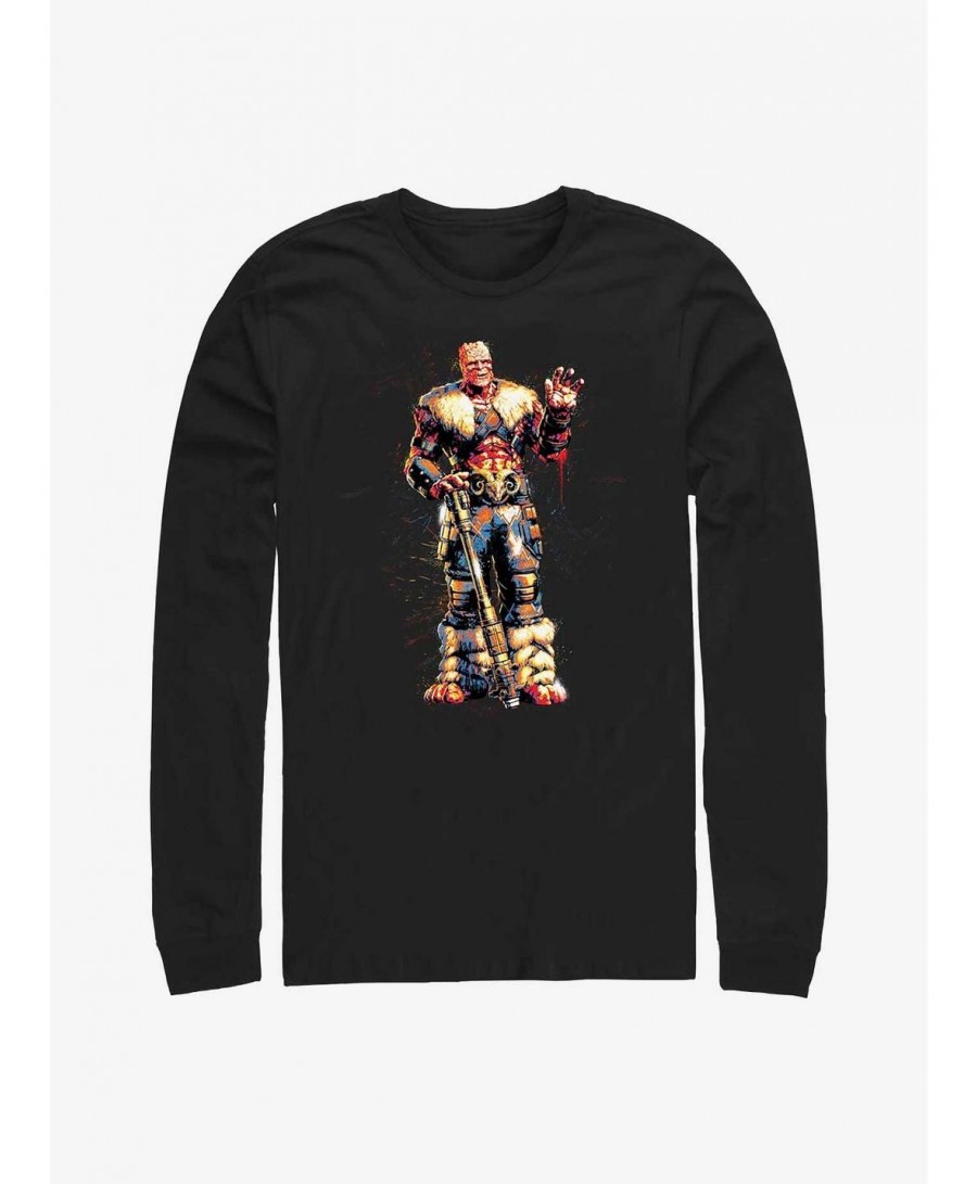 High Quality Marvel Thor: Love And Thunder Splatter Paint Long Sleeve T-Shirt $11.32 T-Shirts