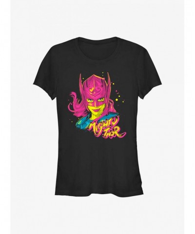 Cheap Sale Marvel Thor: Love and Thunder Pop Art Thor Girls T-Shirt $8.09 T-Shirts