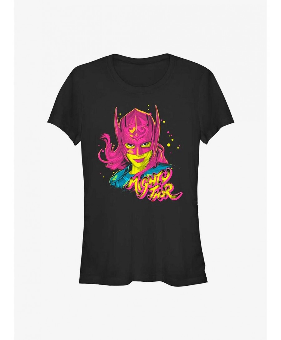 Cheap Sale Marvel Thor: Love and Thunder Pop Art Thor Girls T-Shirt $8.09 T-Shirts