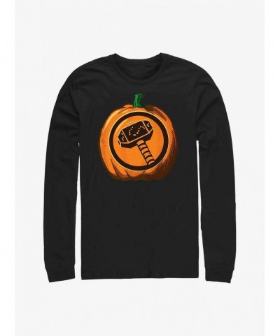 Exclusive Marvel Thor Pumpkin Logo Long-Sleeve T-Shirt $10.00 T-Shirts