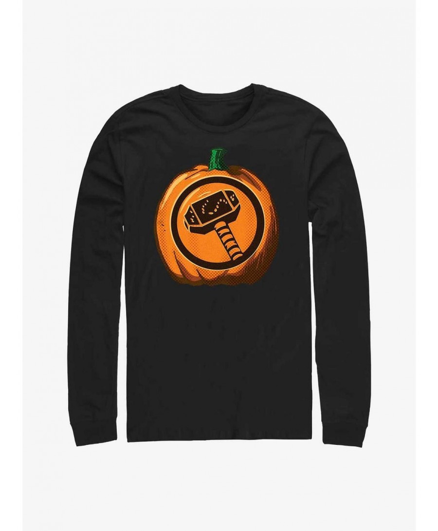 Exclusive Marvel Thor Pumpkin Logo Long-Sleeve T-Shirt $10.00 T-Shirts