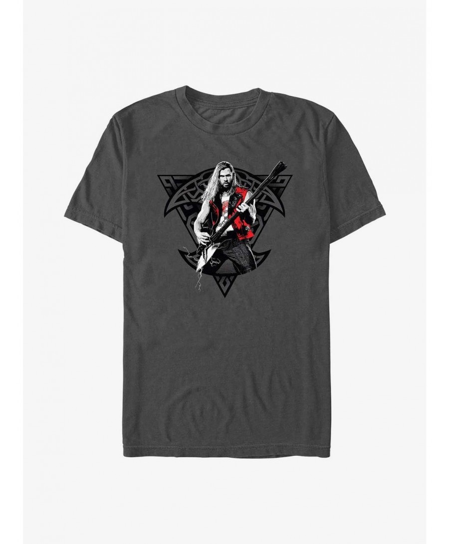 Hot Selling Marvel Thor: Love And Thunder Rocker Viking Thor T-Shirt $5.59 T-Shirts