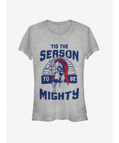 Unique Marvel Thor Mighty Season Holiday Girls T-Shirt $7.28 T-Shirts