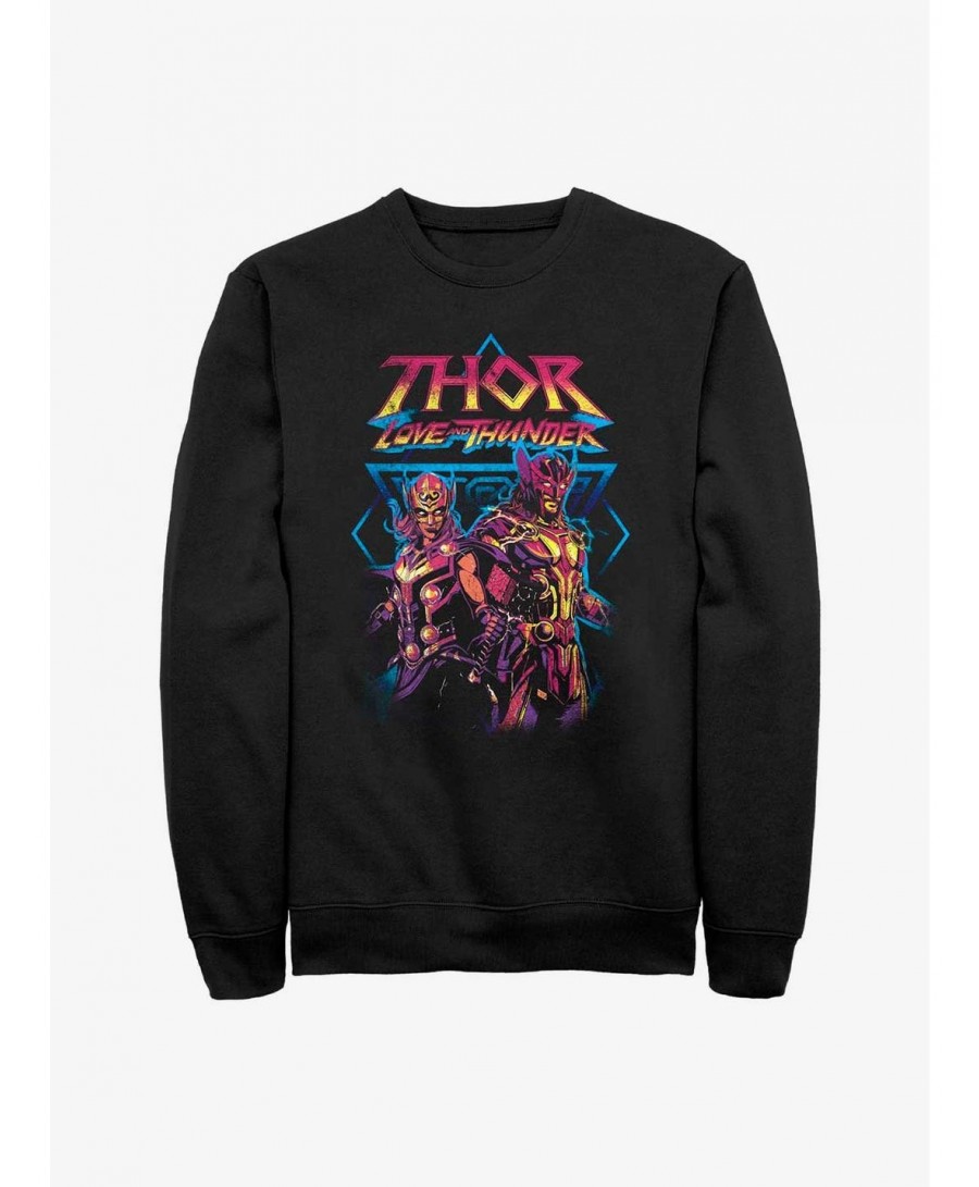 Absolute Discount Marvel Thor: Love And Thunder Grunge Thunder Sweatshirt $14.17 Sweatshirts