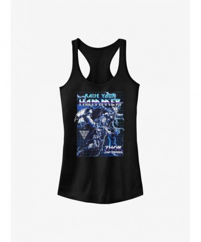 Special Marvel Thor: Love and Thunder Raise Your Hammer Girls Tank $7.57 Tanks