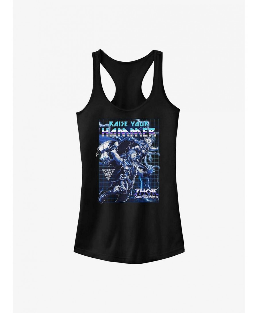 Special Marvel Thor: Love and Thunder Raise Your Hammer Girls Tank $7.57 Tanks