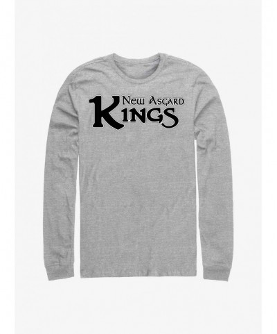 Bestselling Marvel Thor: Love and Thunder New Asgard Kings Logo Long-Sleeve T-Shirt $9.21 T-Shirts