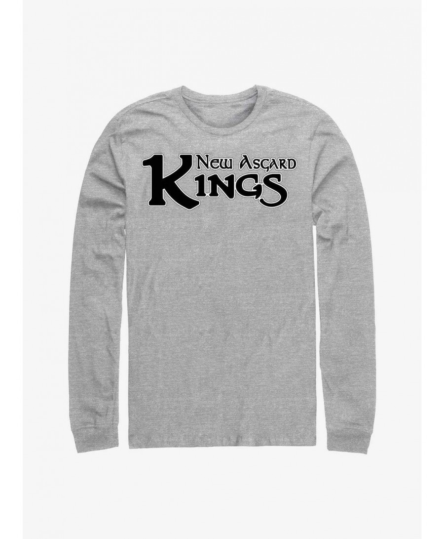 Bestselling Marvel Thor: Love and Thunder New Asgard Kings Logo Long-Sleeve T-Shirt $9.21 T-Shirts