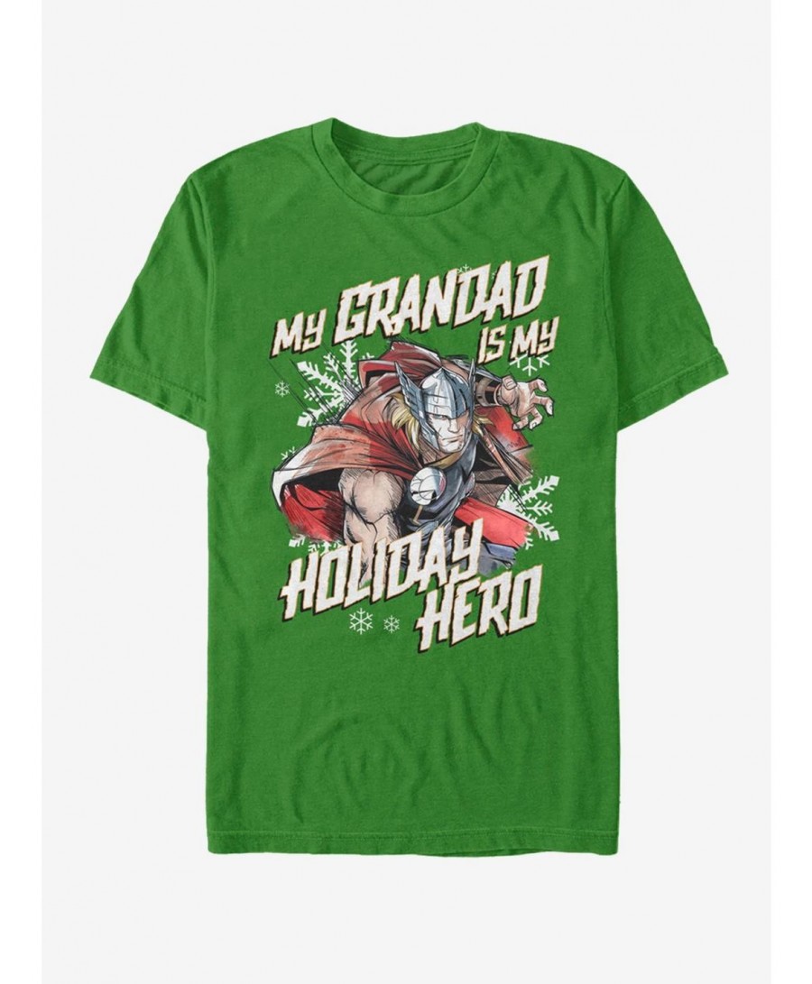 Pre-sale Discount Marvel Thor Holiday Grandad Thor T-Shirt $6.52 T-Shirts