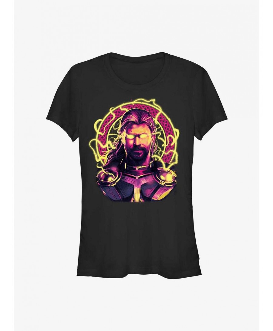 Absolute Discount Marvel Thor: Love and Thunder Eyes of Lightning Girls T-Shirt $7.44 T-Shirts