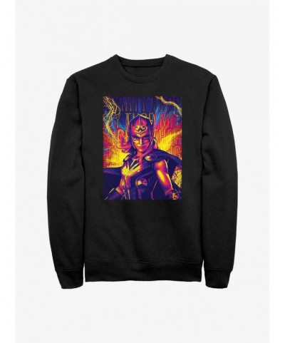 Sale Item Marvel Thor: Love And Thunder Mighty Hero Lightning Sweatshirt $13.87 Sweatshirts