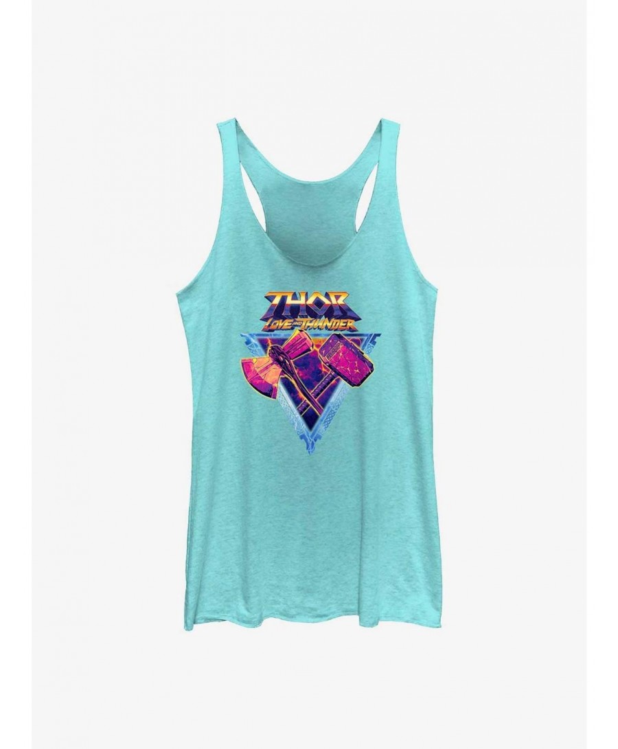 Discount Sale Marvel Thor: Love and Thunder Mjolnir and Stormbreaker Girls Tank $7.25 Tanks