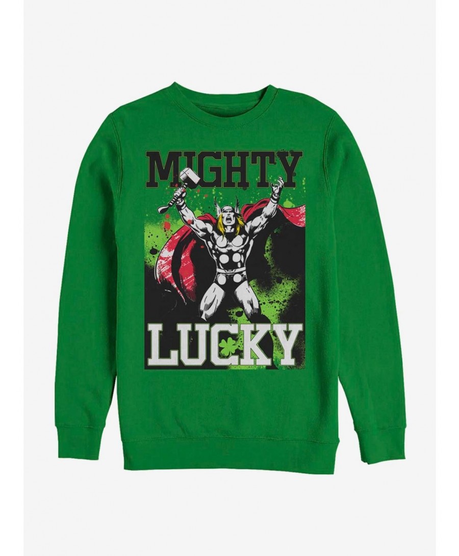 Clearance Marvel Thor Mighty Luck Thor Sweatshirt $8.86 Sweatshirts