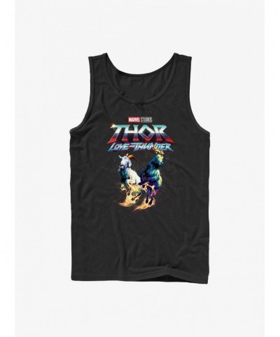 Flash Deal Marvel Thor: Love And Thunder Rainbow Goats Tank $6.37 Tanks