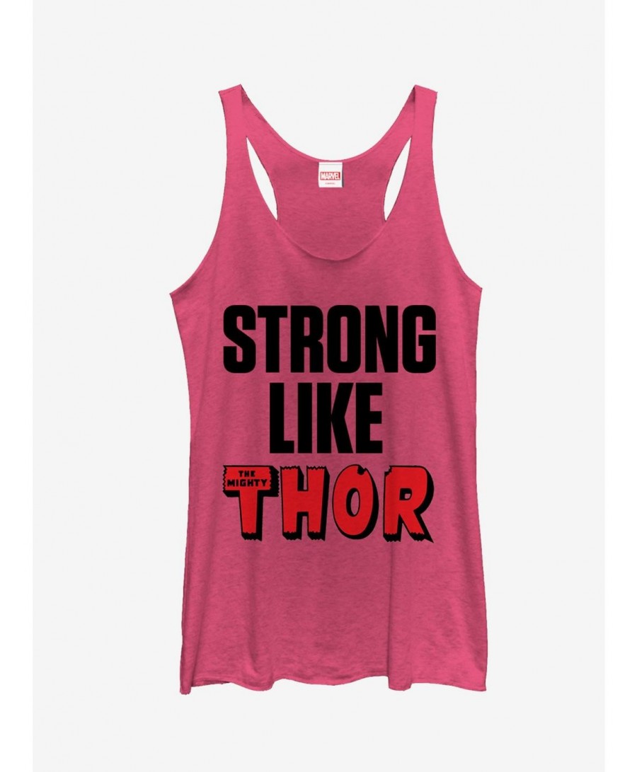 Flash Deal Marvel Strong Like Thor Girls Tanks $7.87 Tanks