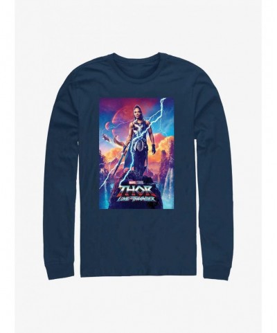 Hot Selling Marvel Thor: Love and Thunder Valkyrie Movie Poster Long-Sleeve T-Shirt $11.58 T-Shirts