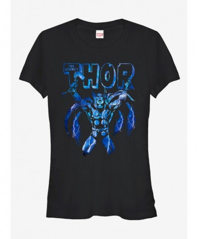 Limited-time Offer Marvel Mighty Thor Electric Current Girls T-Shirt $6.96 T-Shirts