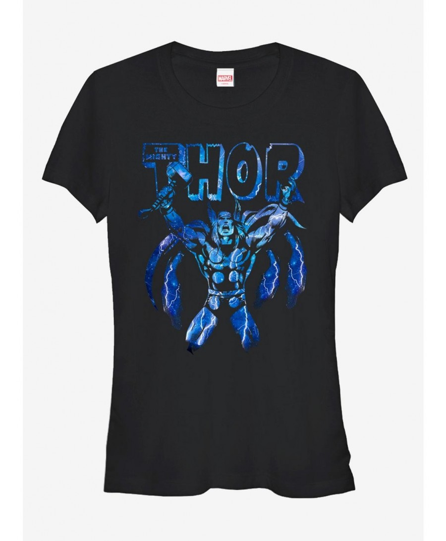 Limited-time Offer Marvel Mighty Thor Electric Current Girls T-Shirt $6.96 T-Shirts