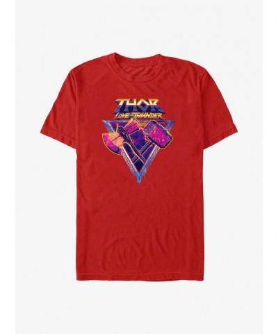 New Arrival Marvel Thor: Love and Thunder Mjolnir and Stormbreaker T-Shirt $6.68 T-Shirts