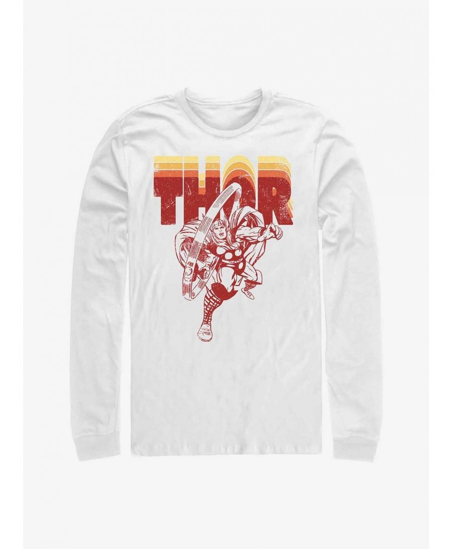 Exclusive Price Marvel Thor Retro Thor Long-Sleeve T-Shirt $8.69 T-Shirts