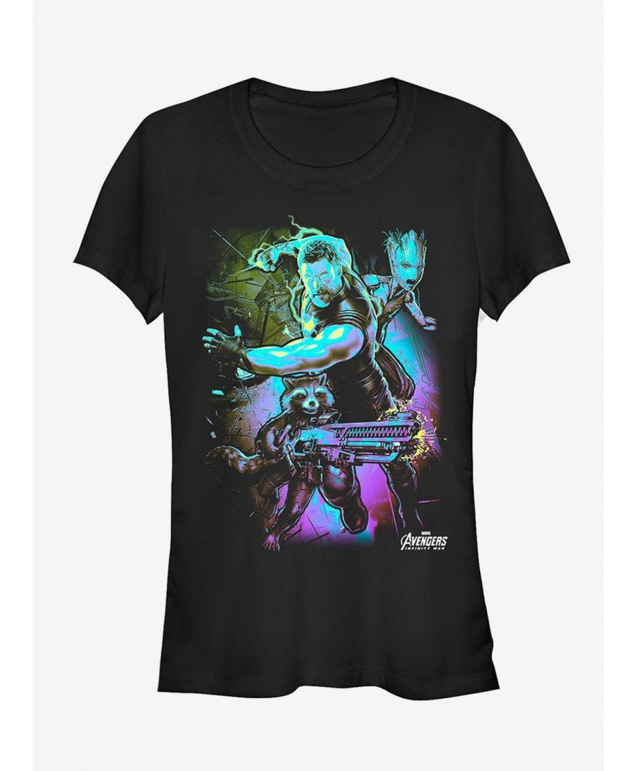 Seasonal Sale Marvel Avengers: Infinity War Thor Lightning Girls T-Shirt $7.77 T-Shirts