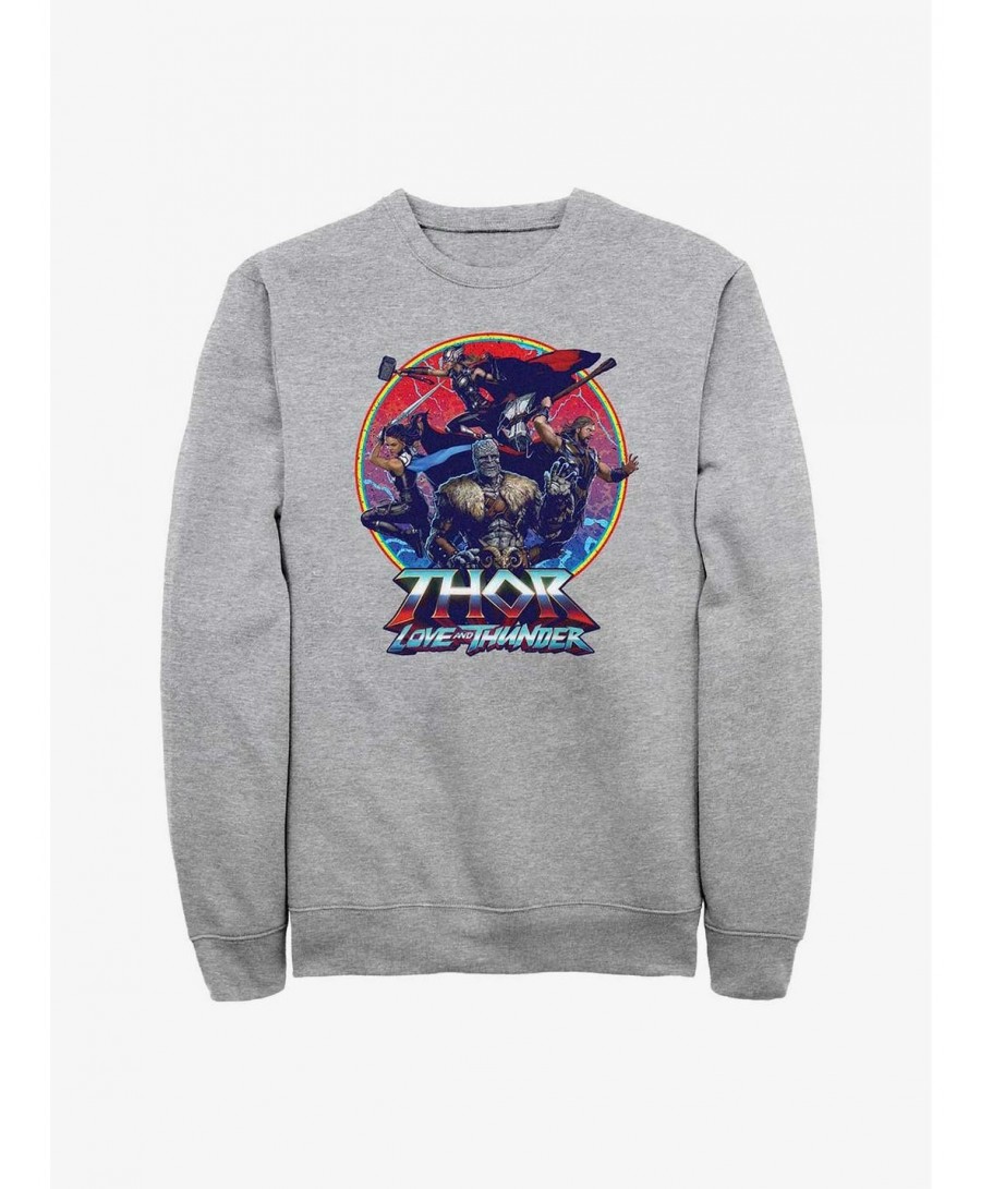 Exclusive Marvel Thor: Love And Thunder Group Emblem Sweatshirt $10.92 Sweatshirts