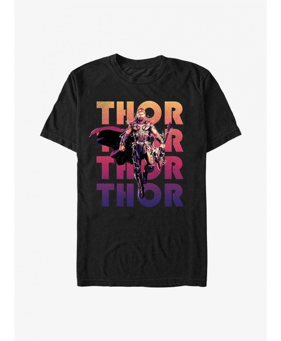 Absolute Discount Marvel Thor: Love and Thunder God of Thunder and Lightning T-Shirt $6.68 T-Shirts