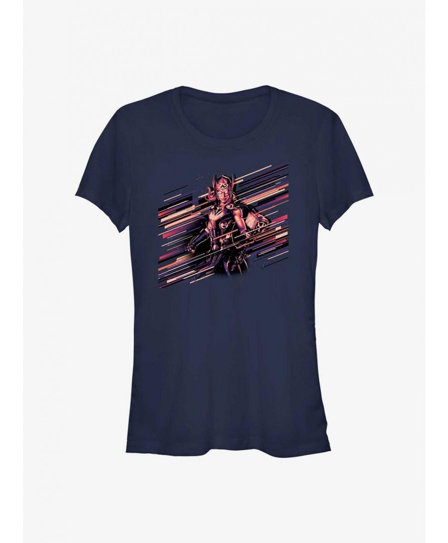 Low Price Marvel Thor: Love and Thunder Stripes Thor Girls T-Shirt $5.34 T-Shirts