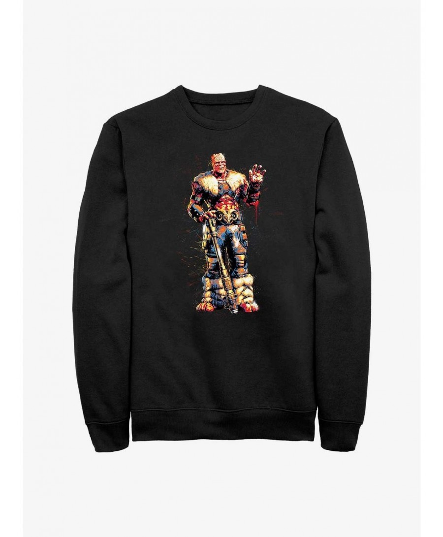 Bestselling Marvel Thor: Love And Thunder Splatter Paint Sweatshirt $12.99 Sweatshirts