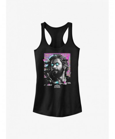 Discount Sale Marvel Thor: Love and Thunder Glitch Thor Girls Tank $5.98 Tanks