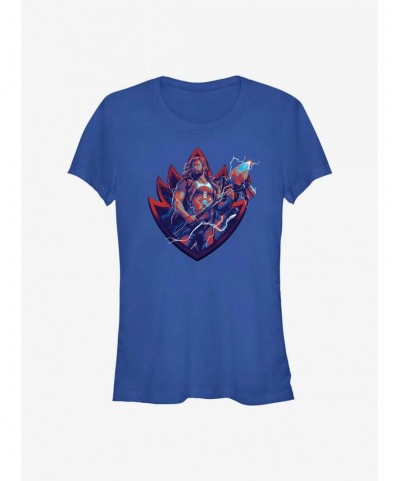 Special Marvel Thor: Love and Thunder Guardian Thor Badge Girls T-Shirt $5.18 T-Shirts