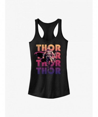 Big Sale Marvel Thor: Love and Thunder God of Thunder and Lightning Girls Tank $6.37 Tanks