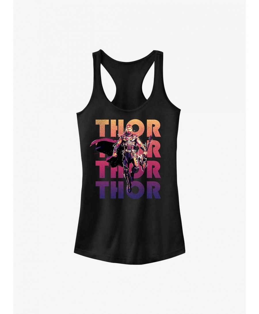 Big Sale Marvel Thor: Love and Thunder God of Thunder and Lightning Girls Tank $6.37 Tanks