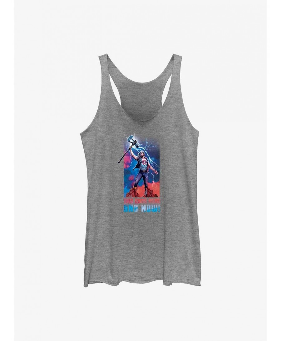 New Arrival Marvel Thor: Love and Thunder Ends Here and Now Girls Tank $10.36 Tanks