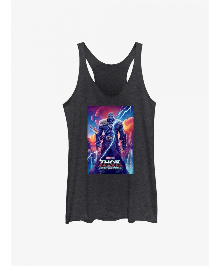 Exclusive Price Marvel Thor: Love and Thunder Korg Movie Poster Girls Tank $8.29 Tanks